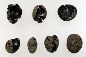 Assembled excavated stone tools