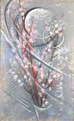 Moon and Peach Blossoms by Keiyu Nishimura