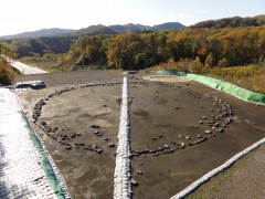 Full view of the stone circle in 2011, before the opening of the expressway 