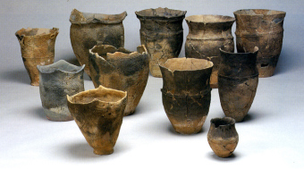 Pottery unearthed at the Ofune Site