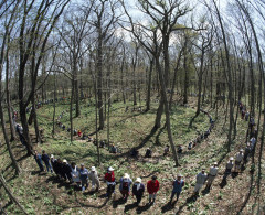 Earthwork Burial Circle No. 1 has a diameter of 75 m