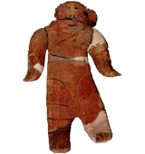 Flat clay figurine unearthed at the Hatsutaushi 20 Site in Nemuro